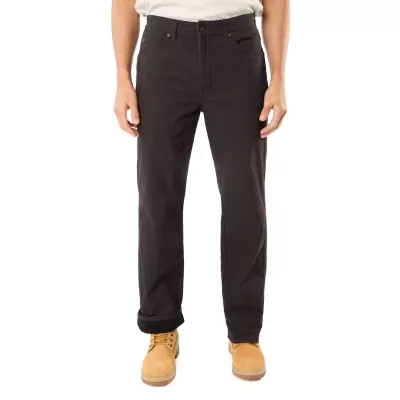 Big & Tall Stretch Fleece-Lined Canvas 5-Pocket Pant