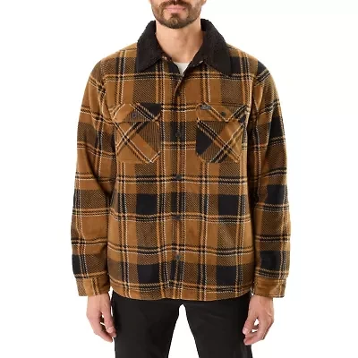 Big & Tall Sherpa-Lined Plaid Polarfleece Jacket