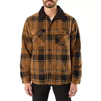 Big & Tall Sherpa-Lined Plaid Polarfleece Jacket