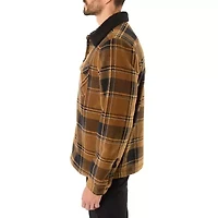 Big & Tall Sherpa-Lined Plaid Polarfleece Jacket
