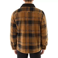 Big & Tall Sherpa-Lined Plaid Polarfleece Jacket
