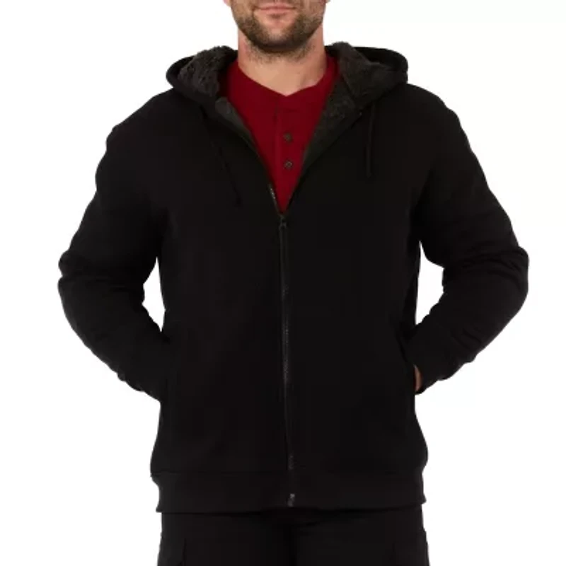 Big & Tall Sherpa-Bonded Thermal Knit Hooded Jacket