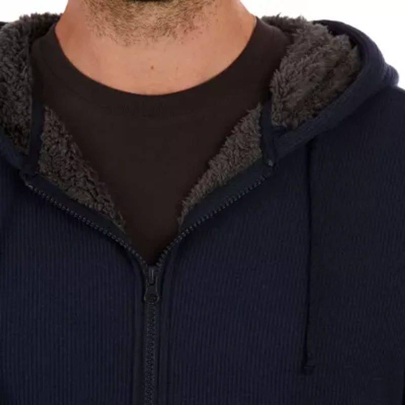 Big & Tall Sherpa-Bonded Thermal Knit Hooded Jacket