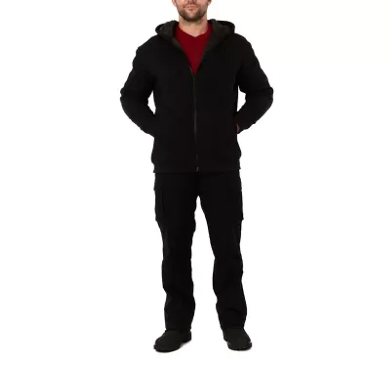 Big & Tall Sherpa-Bonded Thermal Knit Hooded Jacket
