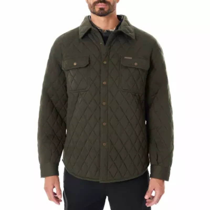 Big & Tall Men's Snap Closure Diamond Quilted Knit Shirt-Jac