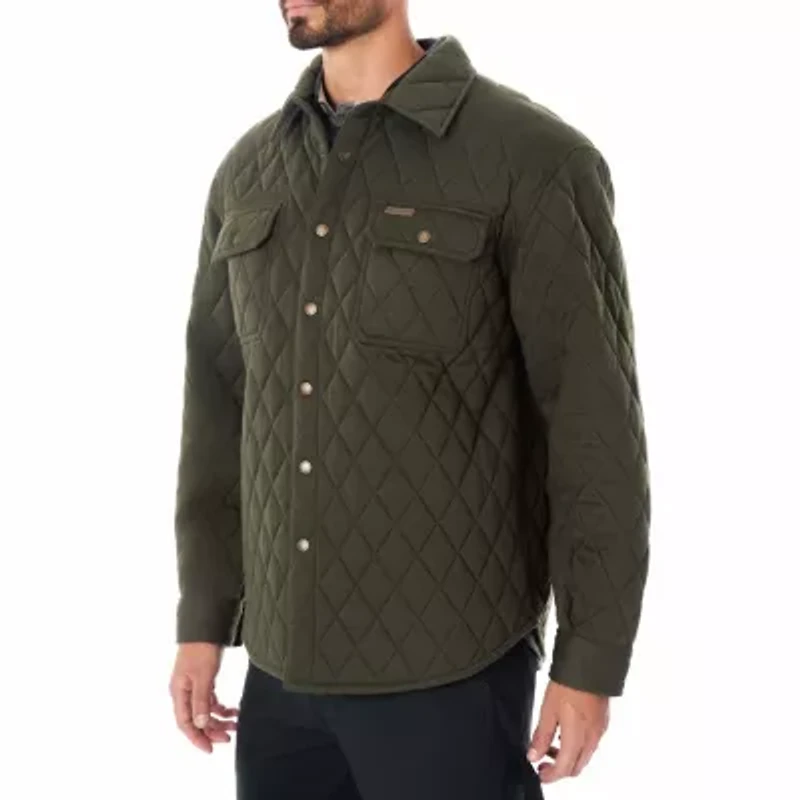 Big & Tall Men's Snap Closure Diamond Quilted Knit Shirt-Jac