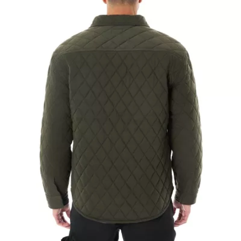 Big & Tall Men's Snap Closure Diamond Quilted Knit Shirt-Jac