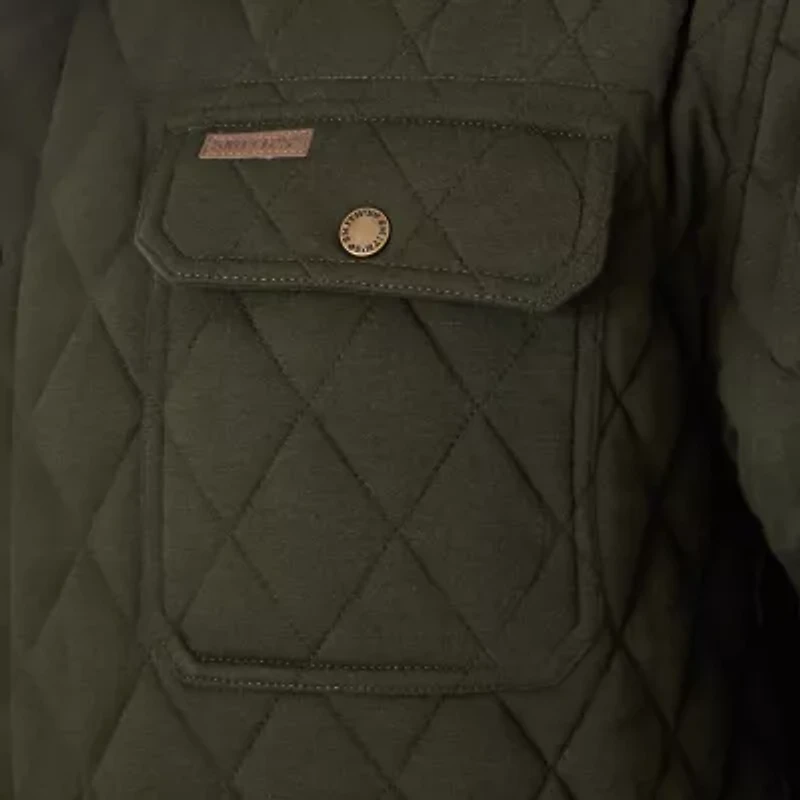 Big & Tall Men's Snap Closure Diamond Quilted Knit Shirt-Jac
