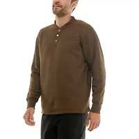 Sherpa-Lined Bonded Thermal Henley Pullover