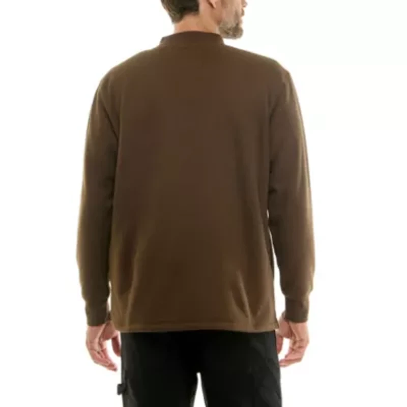 Sherpa-Lined Bonded Thermal Henley Pullover