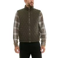 Full-Zip Diamond Quilted Vest