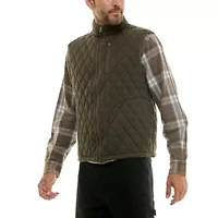 Full-Zip Diamond Quilted Vest