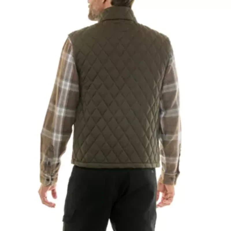 Full-Zip Diamond Quilted Vest