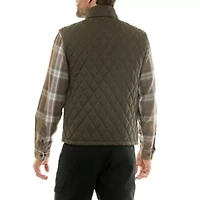 Full-Zip Diamond Quilted Vest