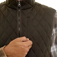 Full-Zip Diamond Quilted Vest