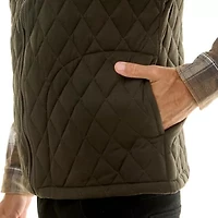 Full-Zip Diamond Quilted Vest