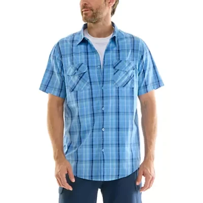 Short Sleeve Full Button Front Shirt with 2 Chest Pockets