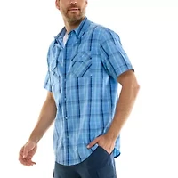 Short Sleeve Full Button Front Shirt with 2 Chest Pockets