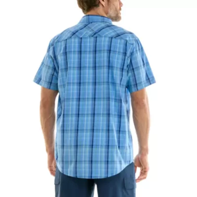 Short Sleeve Full Button Front Shirt with 2 Chest Pockets