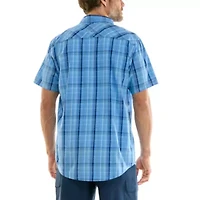 Short Sleeve Full Button Front Shirt with 2 Chest Pockets