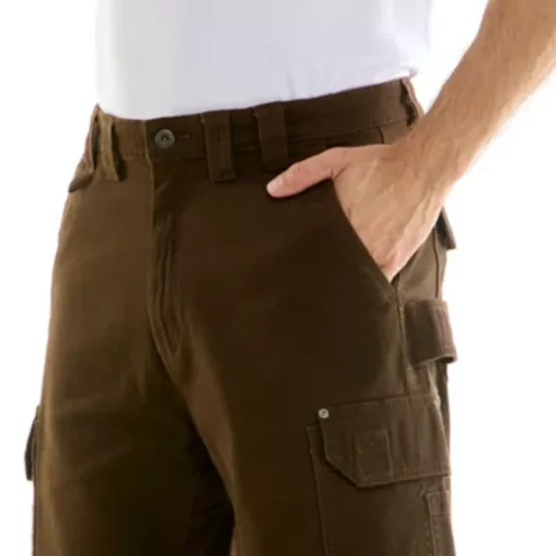 Canvas 8-Pocket Cargo Work Shorts