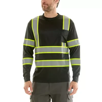 Long Sleeve High Visibility Reflective Safety Tee