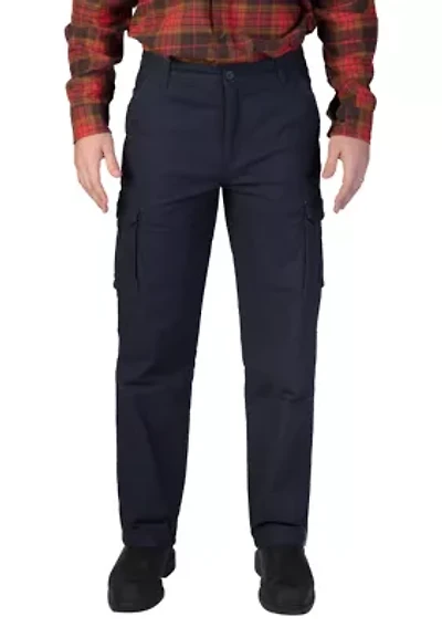 Stretch Fleece-Lined Canvas Cargo Pant