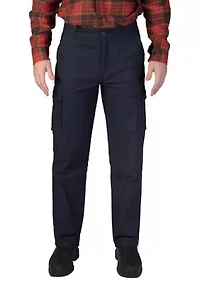 Stretch Fleece-Lined Canvas Cargo Pant