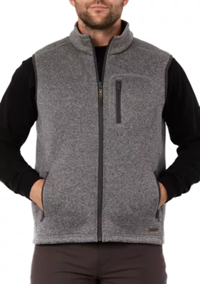 Sherpa-Lined Sweater Fleece Vest