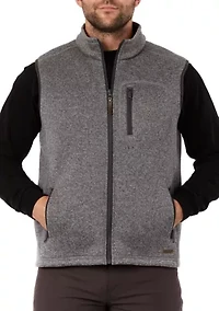 Sherpa-Lined Sweater Fleece Vest