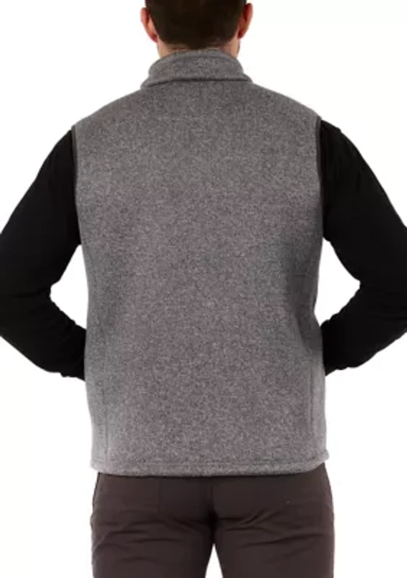 Sherpa-Lined Sweater Fleece Vest
