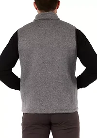 Sherpa-Lined Sweater Fleece Vest