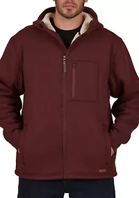 Sherpa Lined Hooded Thermal Shirt Jacket