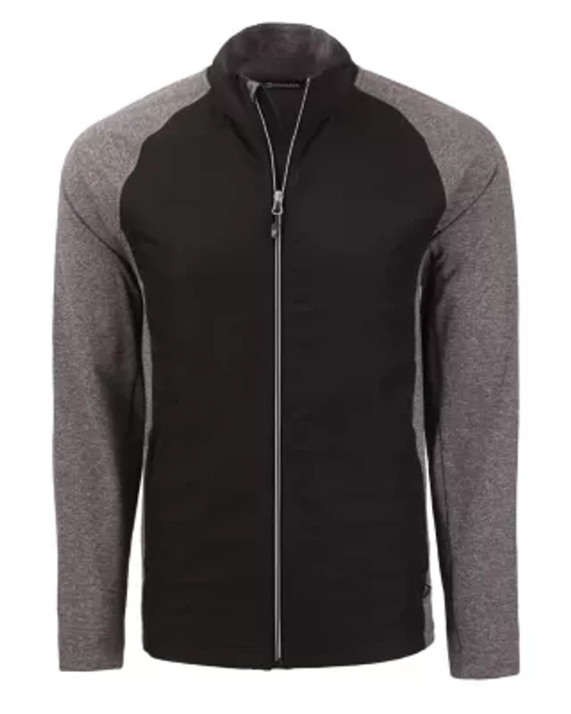 Cutter & Buck Adapt Eco Knit Hybrid Recycled Mens Big Tall Full Zip Jacket