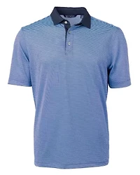 Virtue Eco Pique Micro Stripe Recycled Mens Big & Tall Polo