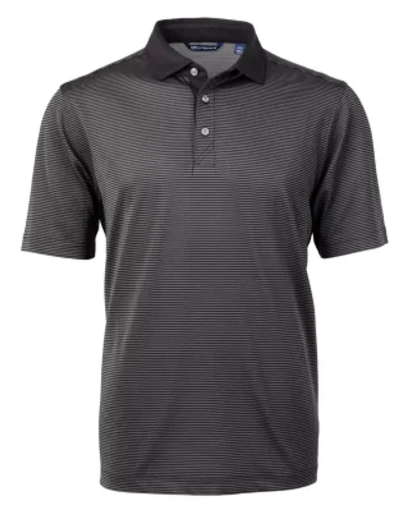 Virtue Eco Pique Micro Stripe Recycled Mens Big & Tall Polo