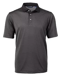 Virtue Eco Pique Micro Stripe Recycled Mens Big & Tall Polo