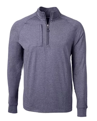 Adapt Eco Knit Heather Mens Big & Tall Quarter Zip Pullover