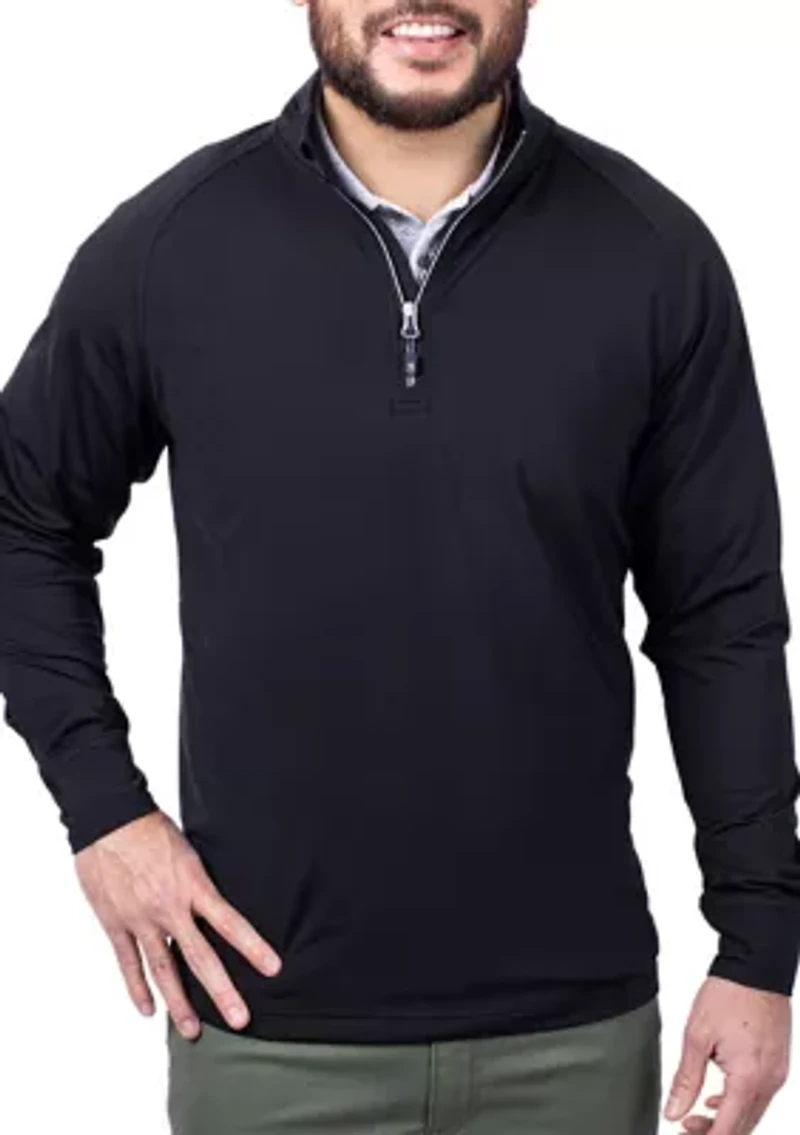 Big & Tall Adapt Eco Knit Stretch Recycled Mens and Quarter Zip Pullover