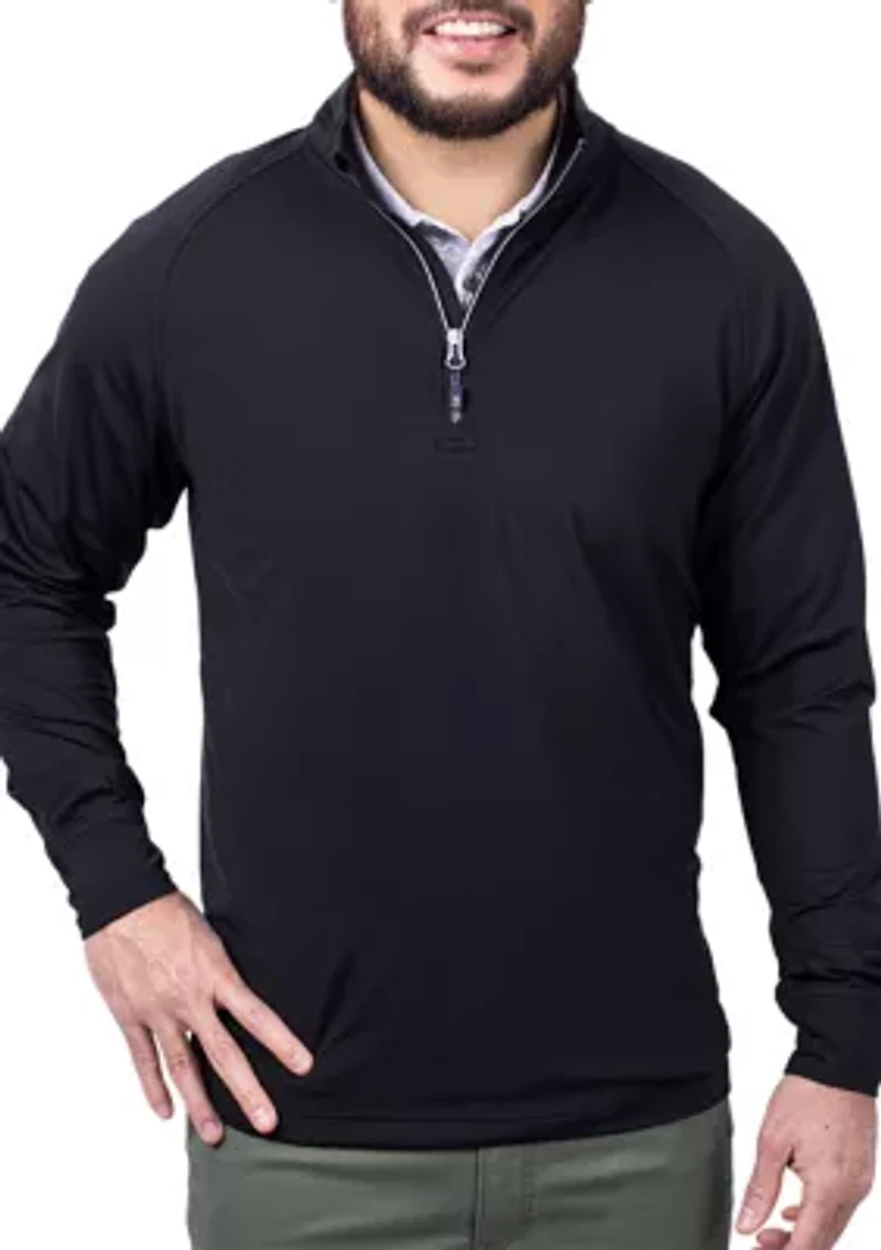 Big & Tall Adapt Eco Knit Stretch Recycled Mens and Quarter Zip Pullover