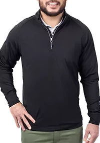 Big & Tall Adapt Eco Knit Stretch Recycled Mens and Quarter Zip Pullover