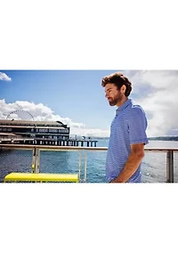 Big & Tall Virtue Eco Pique Stripe Recycled Mens and Polo