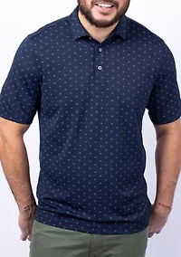 Virtue Eco Pique Tile Print Recycled Big & Tall Polo