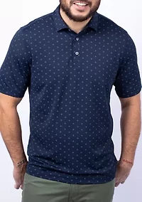 Virtue Eco Pique Tile Print Recycled Big & Tall Polo