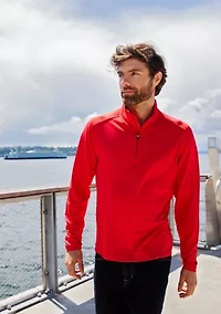 Virtue Eco Pique Recycled Quarter Zip Big & Tall Pullover