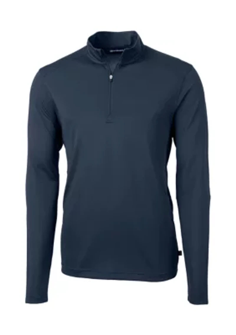 Virtue Eco Pique Recycled Quarter Zip Big & Tall Pullover