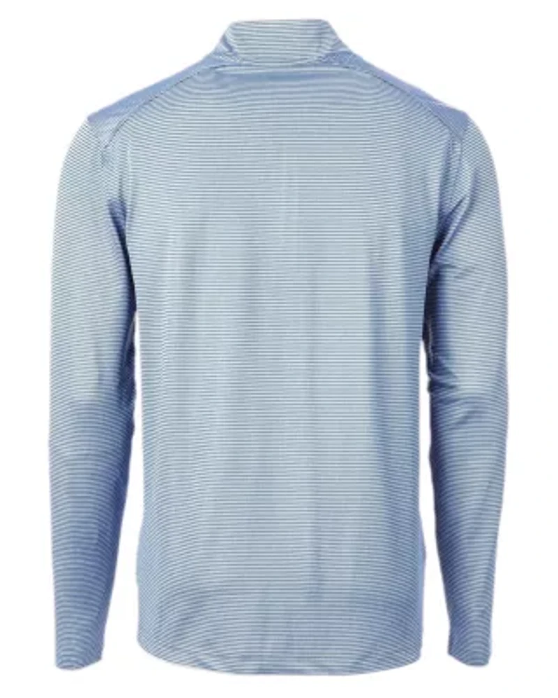Virtue Eco Pique Micro Stripe Recycled Mens Big & Tall Quarter Zip