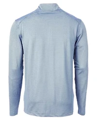 Virtue Eco Pique Micro Stripe Recycled Mens Big & Tall Quarter Zip