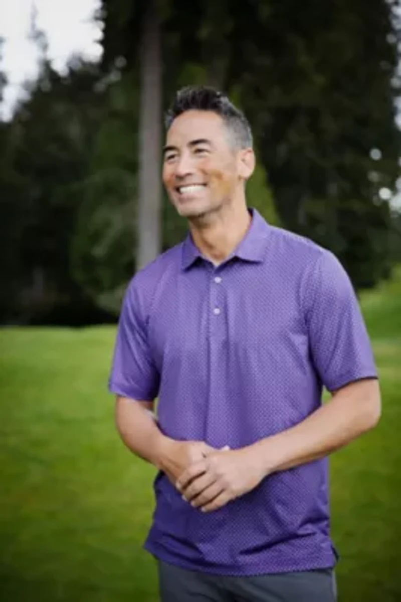 Pike Banner Print Stretch Men's Big & Tall Polo
