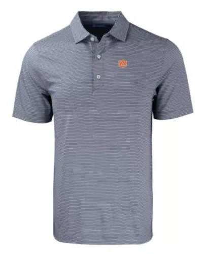 NCAA Auburn Tigers Big & Tall Forge Eco Double Stripe Stretch Recycled Polo